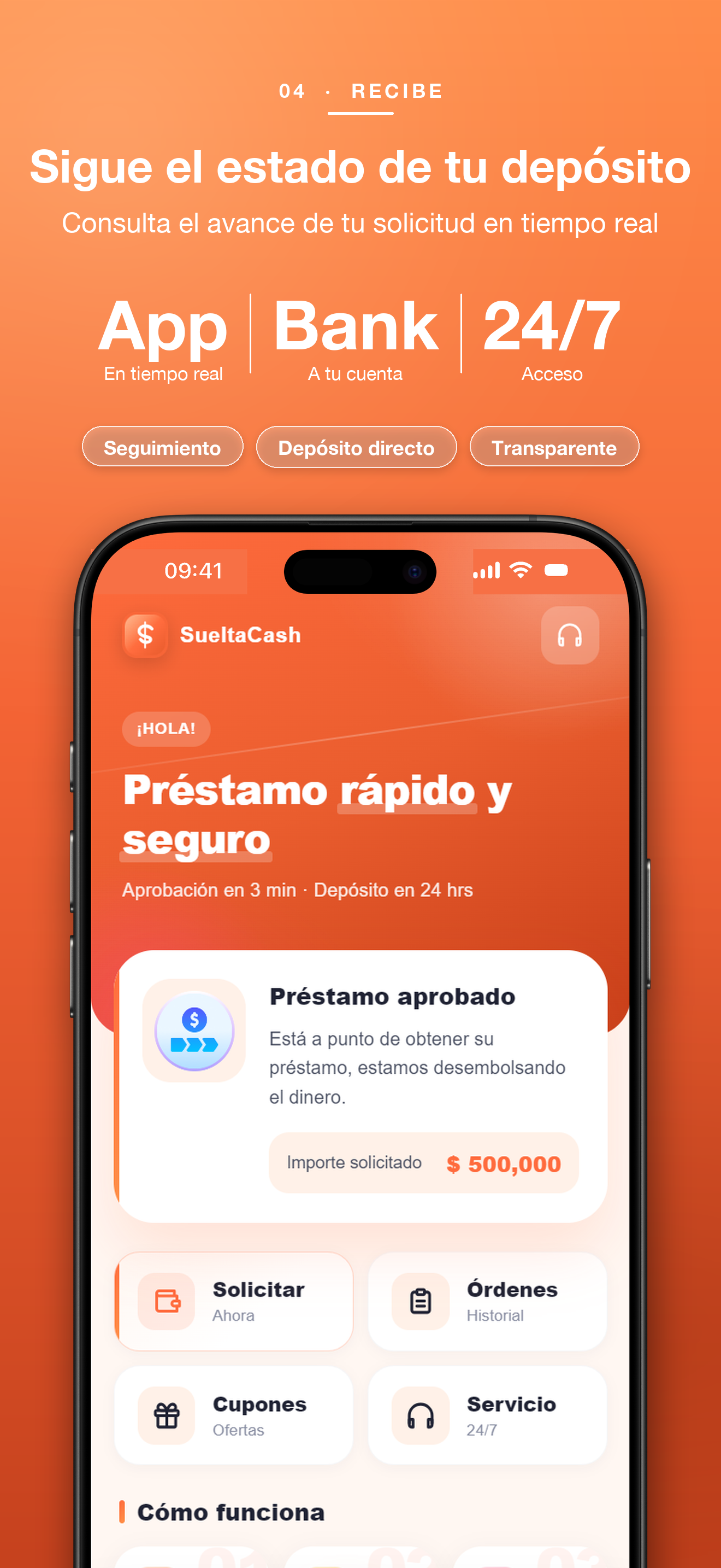 Seguimiento del estado del préstamo en tiempo real